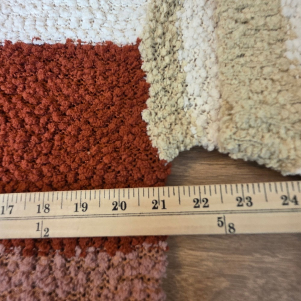 Macaron Cozy Colorblock Popcorn Knit Sweater Small Fall Essential J Bin - Picture 12 of 16